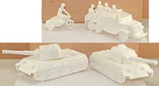 Marx WWII German Armor Set - white color unpainted plastic - 1990 low stock