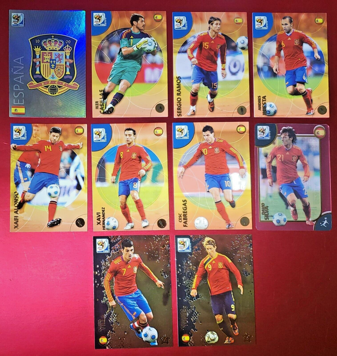 2010 FIFA WORLD CUP PANINI カード　セット Spain Team - Panini FIFA World Cup South Africa 2010