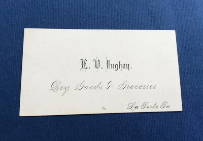 Vintage E.D. Inghan Groceries LaPorte PA Business Card Trade Sullivan County