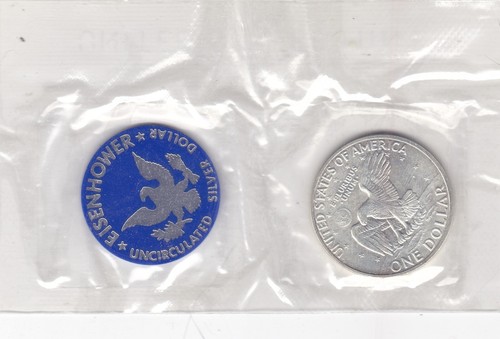 1971 S Silver Dollar Coin US Mint Eisenhower Uncirculated - Picture 2 of 2