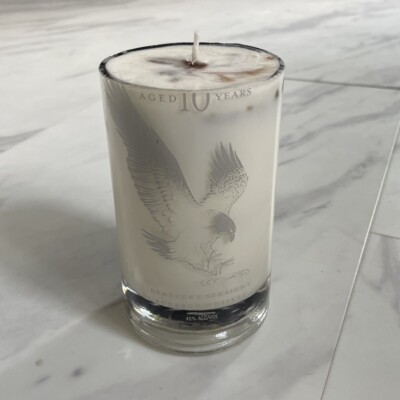 Eagle Rare Buffalo Trace Bourbon Whiskey Candle - Hand Made Used Bottle Candle