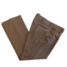 Vtg 70's Time Out West Men's Brown TEXTURED MoD DISCO Pants BELL BOTTOM Trousers