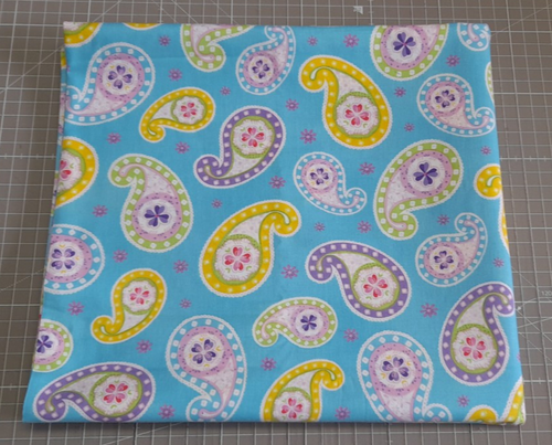 Patchworkstoff, Baumwollstoff, türkis, Paisley , 100 x 110 cm (VB)