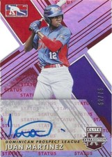 2019 Elite Extra Edition - Autographs Status Die Cut Red - #206 - JUAN MARTINEZ