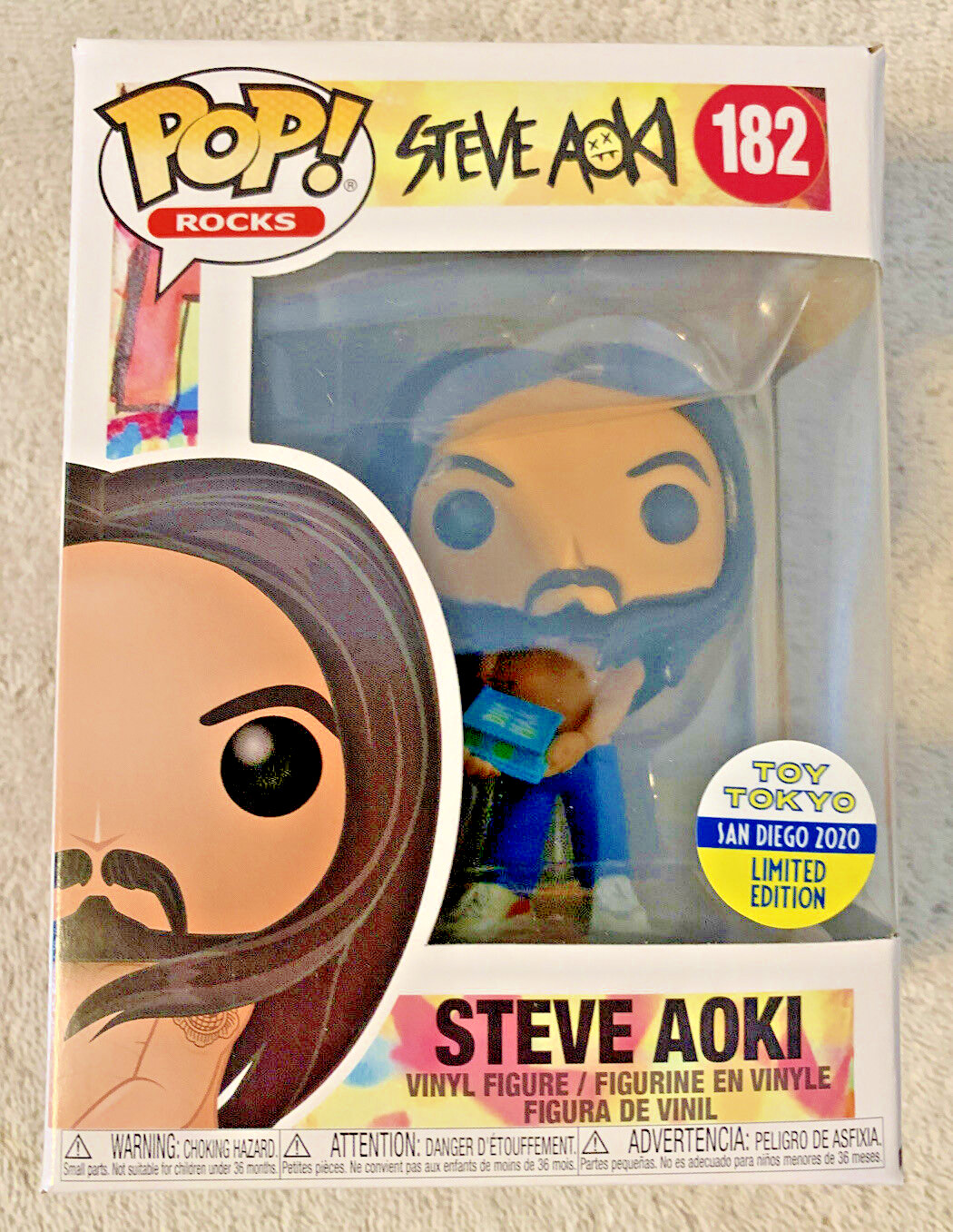 Sale Funko Pop! Steve Aoki #182 Toy Tokyo Sdcc 2020 Excl Imperfect Unopened Box