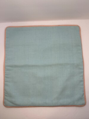 Shyam Ahuja 15'' Throw Pillow Cover - Blue w/ Pink Piping
