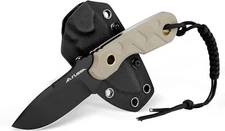 FLISSA Fixed Blade Knife 7''Full Tang Hunting Knife with Kydex Sheath G10 Handle