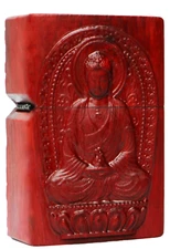 Natural Rosewood Shakyamuni Buddha Lighter Box For Zippo Insert Kit(Case Only)