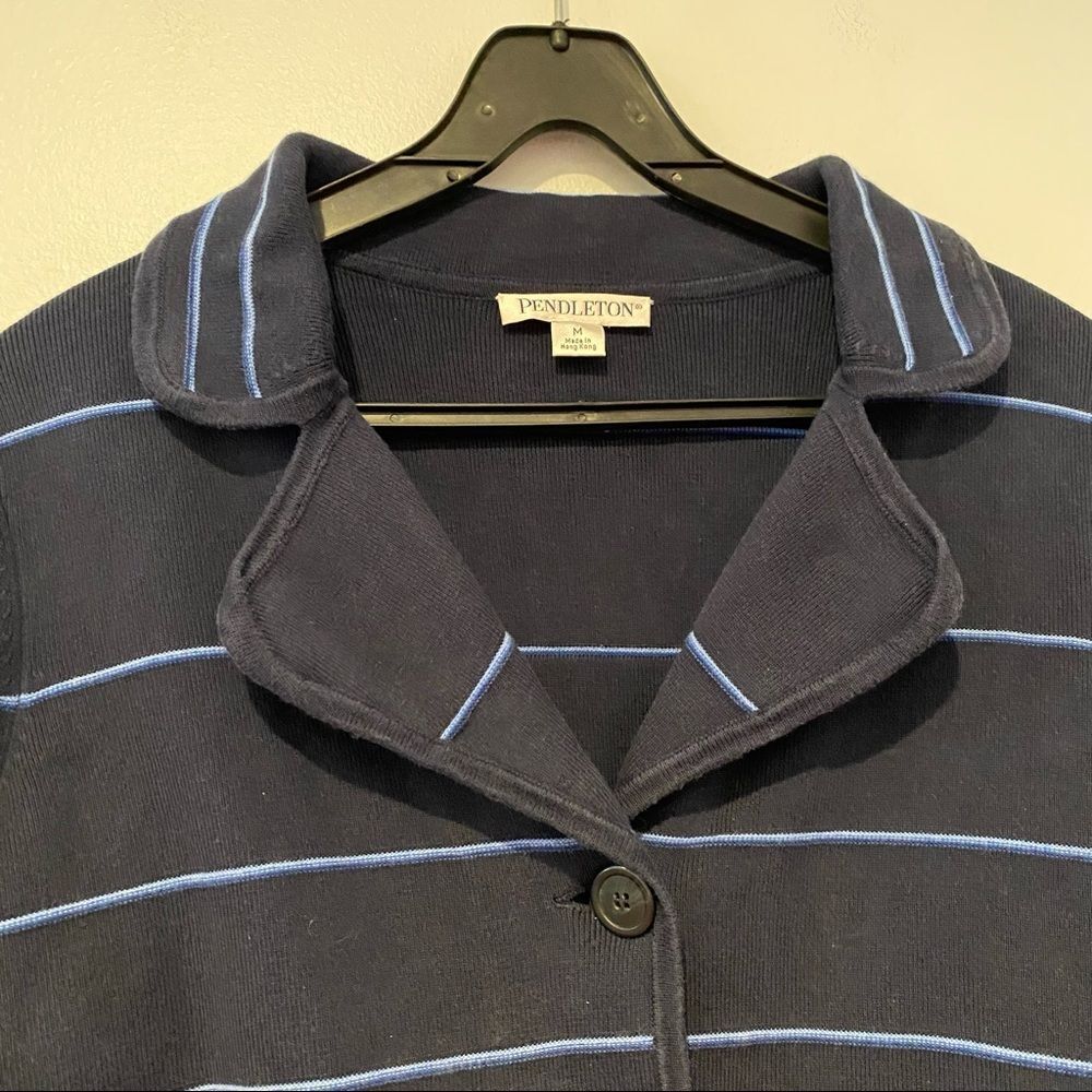 Pendleton Stripe Cotton Blend 3 Buttoned Blazer S… - image 2
