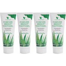 4 Forever Living Bright Toothgel With Aloe Vera NO Fluoride 4.6oz Exp 12/2027 