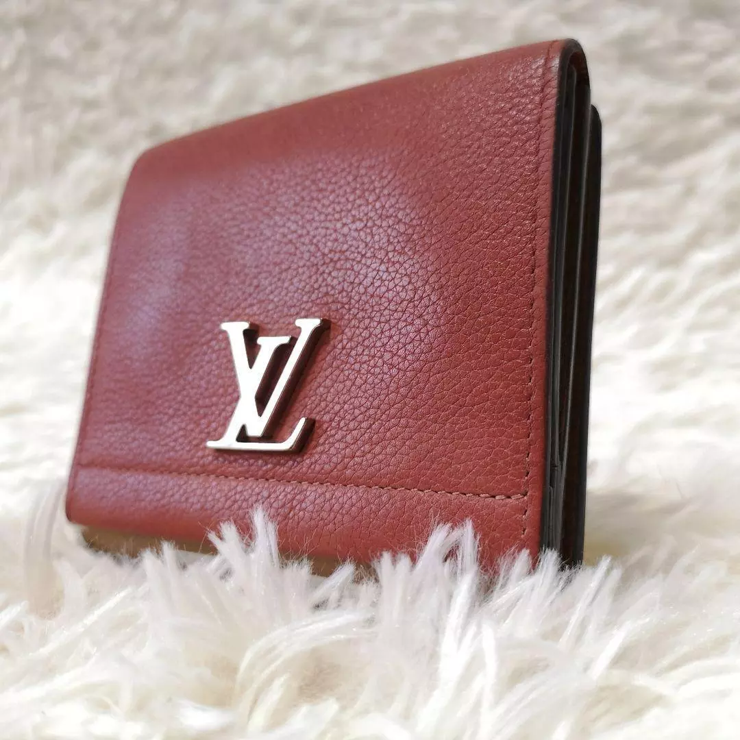 Louis Vuitton Portefeuille Lock Mini Fold Wallet Bicolor Women