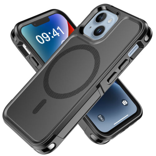 Fr iPhone 14 Pro Max/14 MagSafe Case Shockproof Heavy Duty Rugged Magnetic Cover - Picture 14 of 28