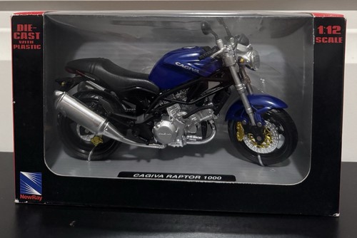 New Ray 1:12 Cagiva Raptor 1000 Diecast Model Rare Blue 2007 NOS/NIB Collectible - 第 1/11 張圖片