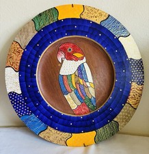 Signed Bibi Leon Hand Crafted Painted Parrot ...