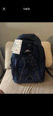High Sierra Freewheel Wheeled Laptop Backpack, True Navy, 20.5 x 13.5 x 8-Inch
