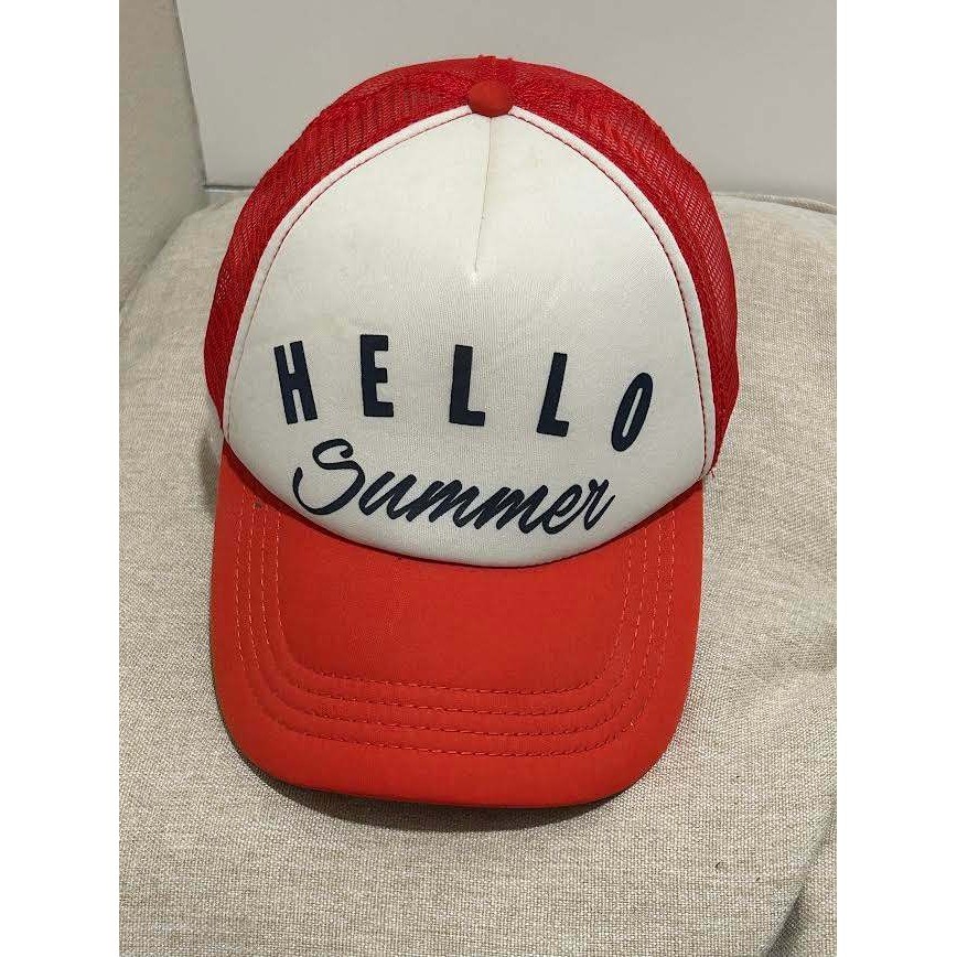 Billabong Hello Summer Trucker Hat Red White Mesh Snapback Surf Cap V-310/10