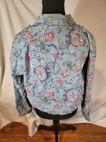 Vintage Liz Wear Claiborne Floral Light Weight Blazer Jacket Size M - Picture 5 of 7