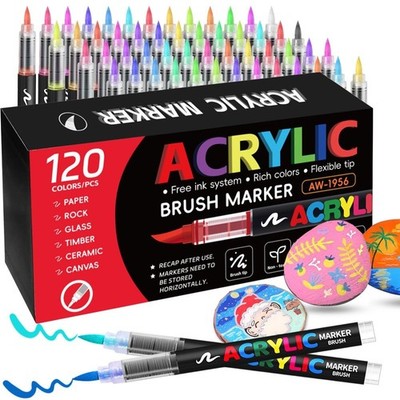 120 Farben Acrylstifte für Steine Wasserfest Marker Stifte Steine Bemalen DE
