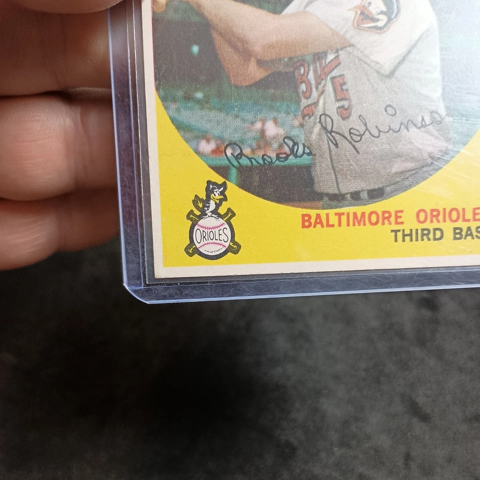 1959 Topps Set-Break #439 Brooks Robinson en muy buena condición-VGEX HOF Foto 4 de 4