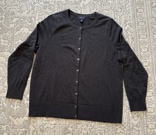 lands end cardigan 1x Charcoal Color