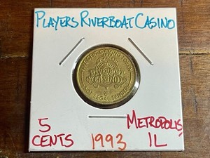 🎰 Players Riverboat Casino 5¢ Cents Slot/Gaming Token (Metropolis, IL)