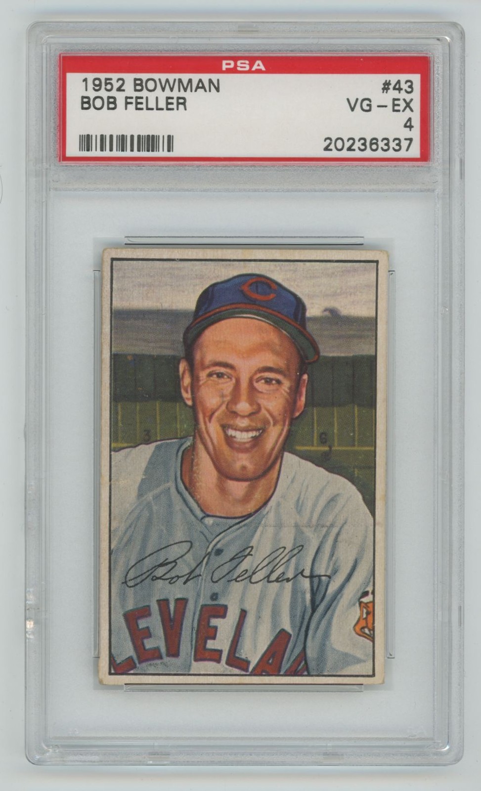 Bob Feller 1952 Bowman PSA 4 #43 Cleveland Indians