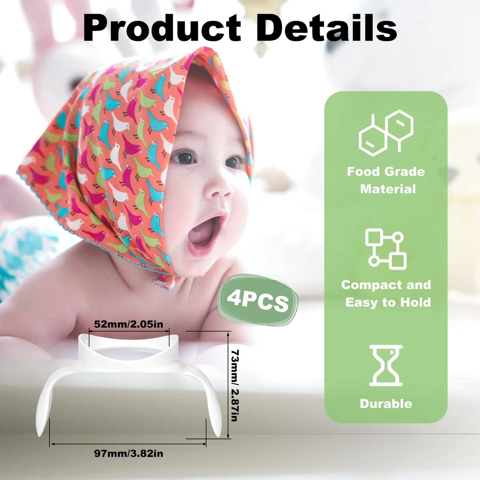 4 Stück Babyflaschen Griff für Philips Avent Anti-Kolik Flaschen Ergonomisch ... - Bild 3 von 4