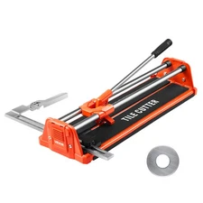 VEVOR 17in Manual Tile Cutter Wall & Polished Tiles Double Rails Tungsten Wheel