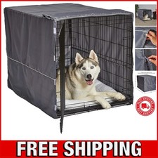 Stylish Polyester Dog Crate Cover for 42-Inch Crates - Reduces Barking  Chewing