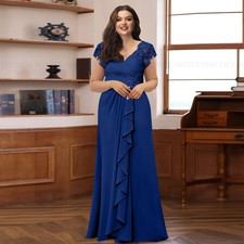 Elegant Lace Ruffles Mother of the Bride Dresses Customized A-line Party Gowns