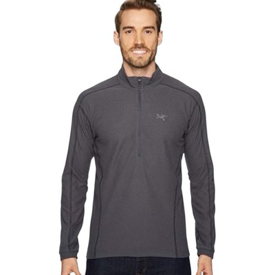 #ad ARC#x27;TERYX Delta LT Half Zip Thermal Waffle Knit Gray Pullover Shirt Jacket $64.99