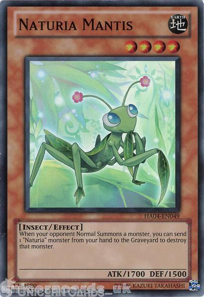 HA04-EN049 Naturia Mantis Super Rare UNL Edition Mint YuGiOh Card