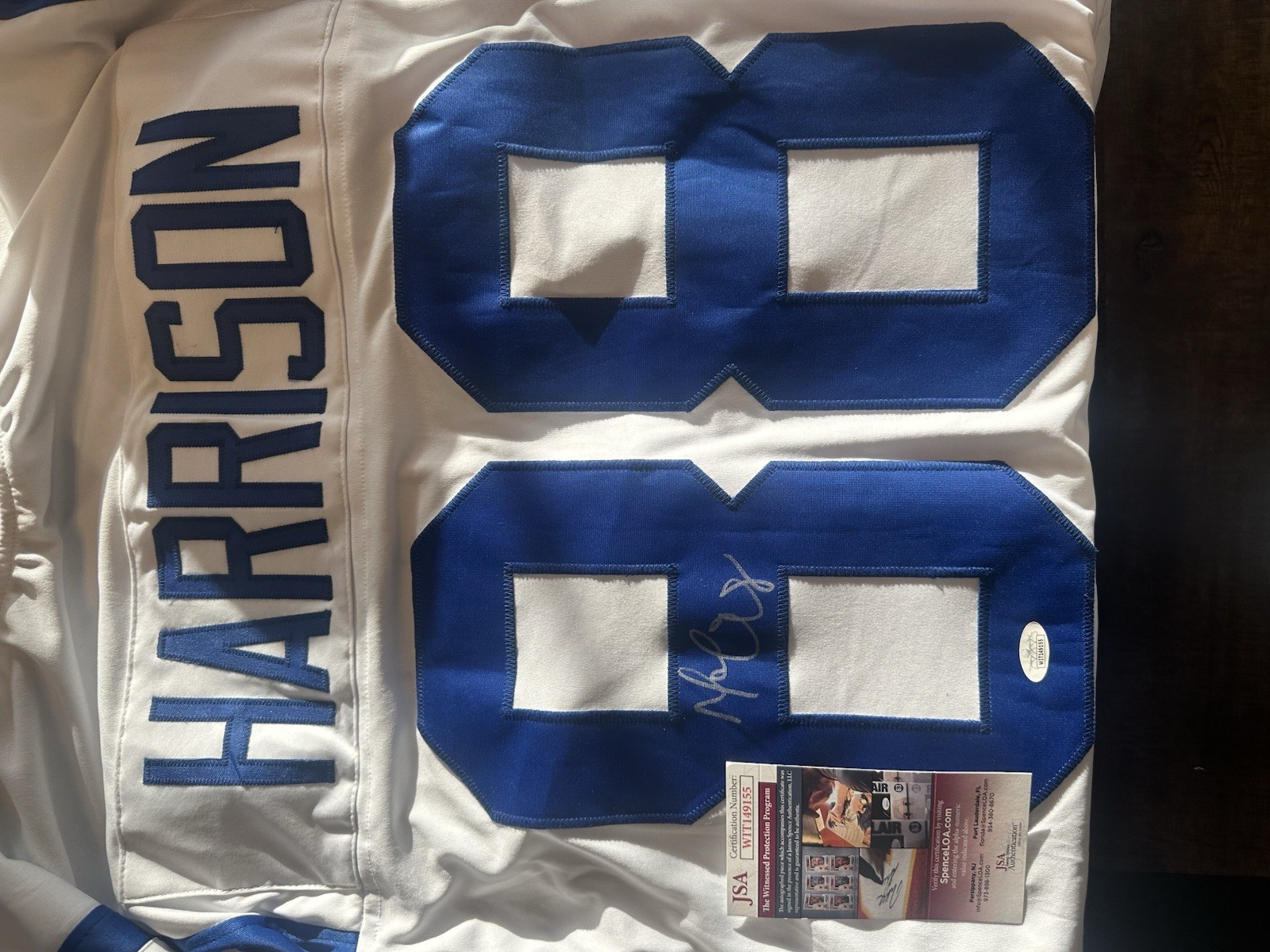 Marvin Harrison Signed Indianapolis Colts Jersey JSA Authenticated