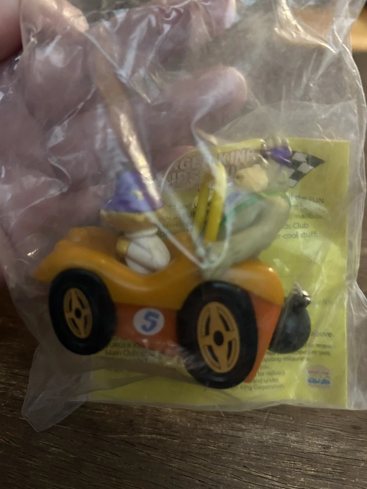 3" Vtg Magilla Gorilla Wacky Orange Race Car Toy 1997 Pull Cord Top Cat Figure - Image 2 of 3