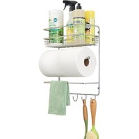 KüChenrollenhalter Papierrollenhalter Regal Organizer Mdesign Metall Silber