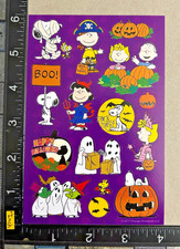 HALLOWEEN PEANUTS SNOOPY  FRIENDS, ONE SHEET BEAUTIFUL STICKERS