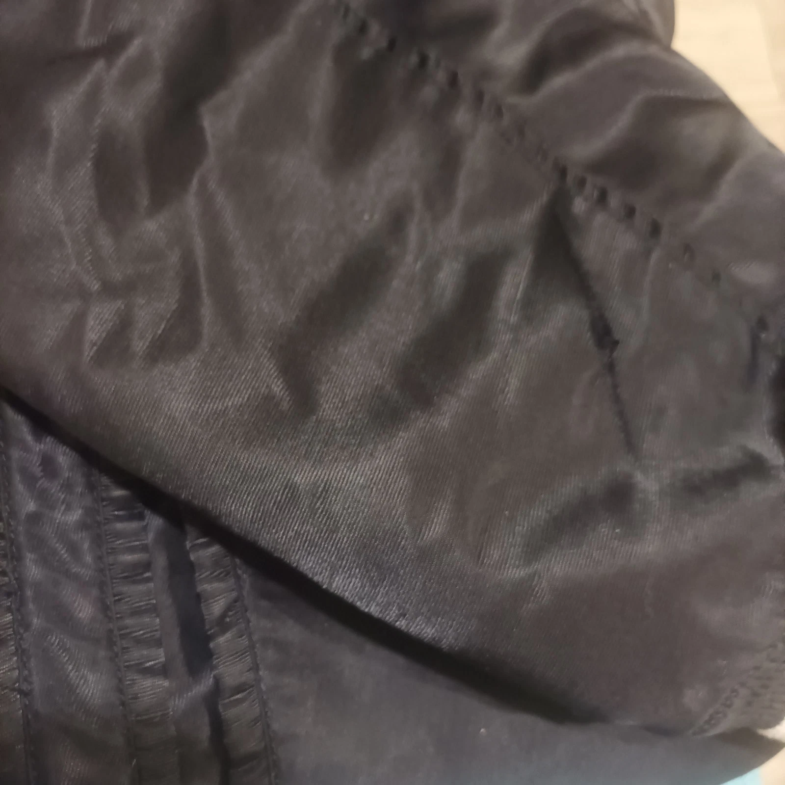 Franklin & Marshall Varsity Bomber Jacket Black Satin - Size L - Good Condition - product detail image 8