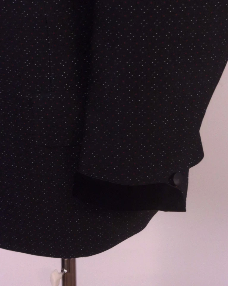 vintage 60s 70s Richard Bennett BESPOKE Geometric Tuxedo Tux Dinner Jacket 44 S - Image 2 of 4