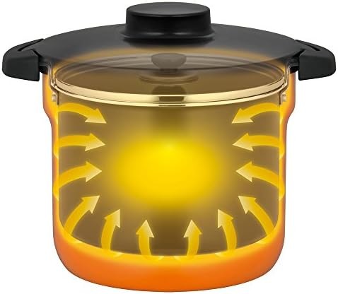 Thermoskanne Vakuum Thermo Kocher Shuttle Chef 4,3L für 4 bis 6 Personen Orange Japan - Bild 5 von 7