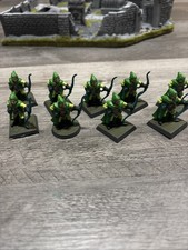 OOP Warhammer Fantasy Plastic Wood Elf Archers x9 Plastic Painted