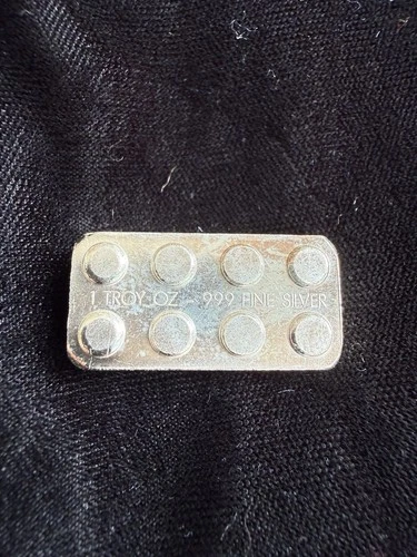 1 Troy Oz .999 Fine Silver Lego Building Block