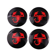 4x 2.2 Wheel Hub Caps Centre Cover For Abarth Scorpion Logo Circular Arc Form 4x 2.2 Wheel Hub Caps Centre Cover For Abarth Scorpion Logo Circular Arc Form