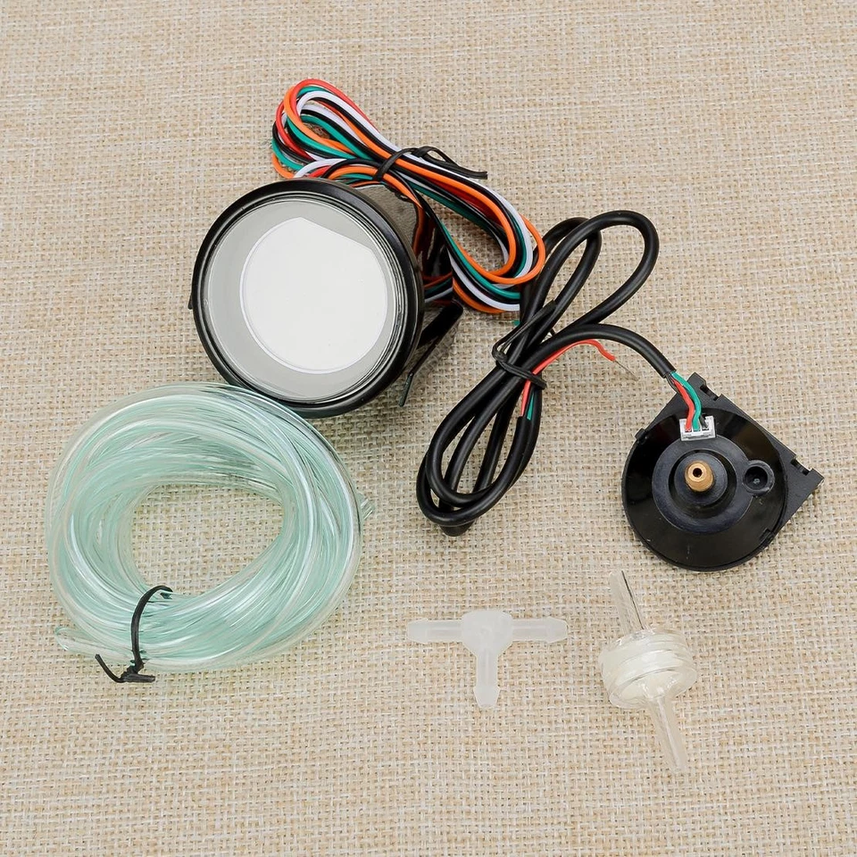 Kit Sensor Medidor de Presión Medidor de Presión 2" 52mm 0-35PSI Coche Digital LCD EVO Turbo Boost Foto 2 de 4