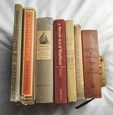 Antique Vtg HC Books Lot 7 Shades Autumn Browns Tans Rust Staging Decor Prop 