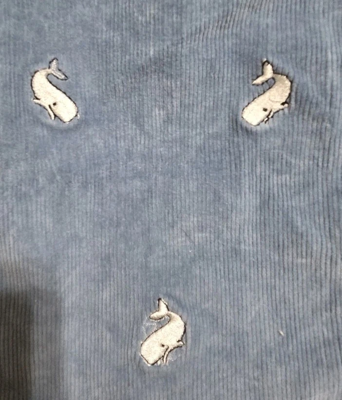 Pantalones de pana para mujer azul náufrago con ballenas talla 0 ¡Bolsillos acampanados! Foto 4 de 4