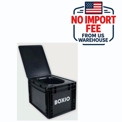 BOXIO Toilet - Portable Toilet, Camping Toilet, composting Toilet, black