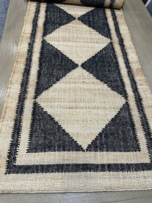 Erin Gates By Momeni Handwoven Orchard Diamond Wool Rug Black 2' 3'' x 8'