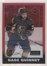 2020 O-Pee-Chee Platinum Retro Rookies Rainbow Red Gage Quinney #R-84 Auto 1x9