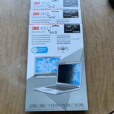 3M Blackout Frameless Privacy Filter for 14" Notebook 16:9 PF140W9B Lot of 3