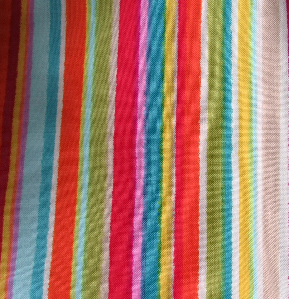 Tecido de colcha de vidro Henry listra arco-íris Bella Coco 2361 1 jarda PEACE IN THE FOREST - Imagem 3 de 4